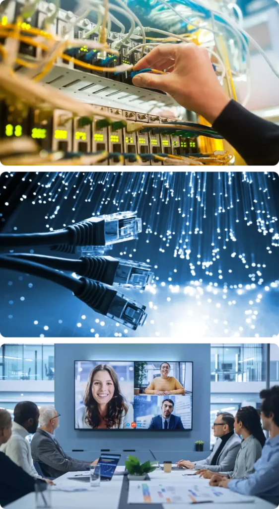 What does an audio and visual installation typically consist of?