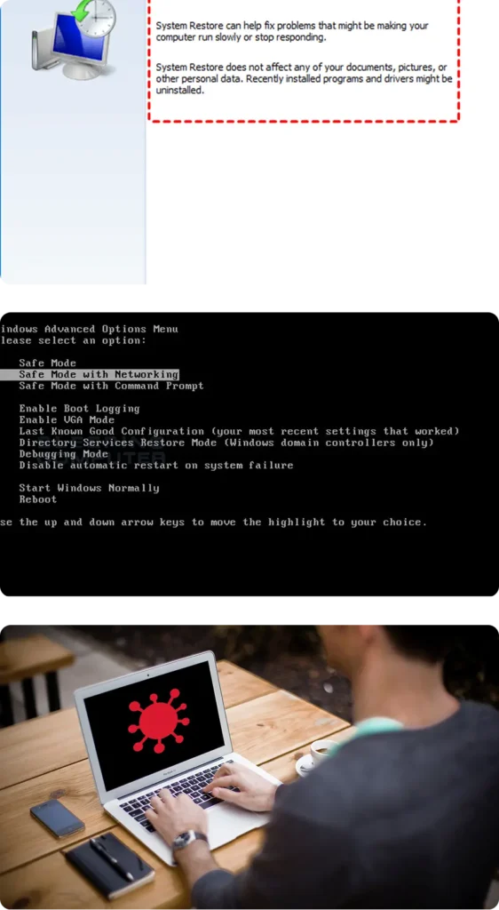 STEP 1: Restore Windows to a previous state using System Restore